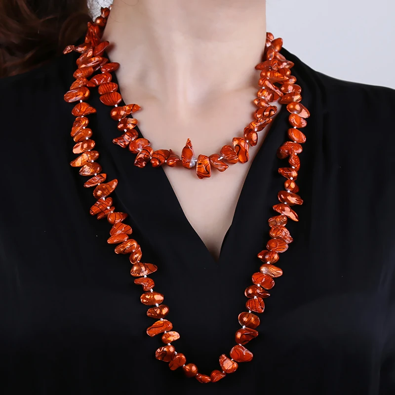 [NYMPH] Жемчужное ожерелье в стиле барокко ювелирное изделие натуральный