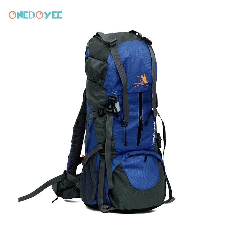 Onedoyee 70 л походный рюкзак, уличная спортивная сумка, походный рюкзак для кемпинга, большая емкость, водонепроницаемый походный рюкзак для путешествий - Цвет: Серый цвет