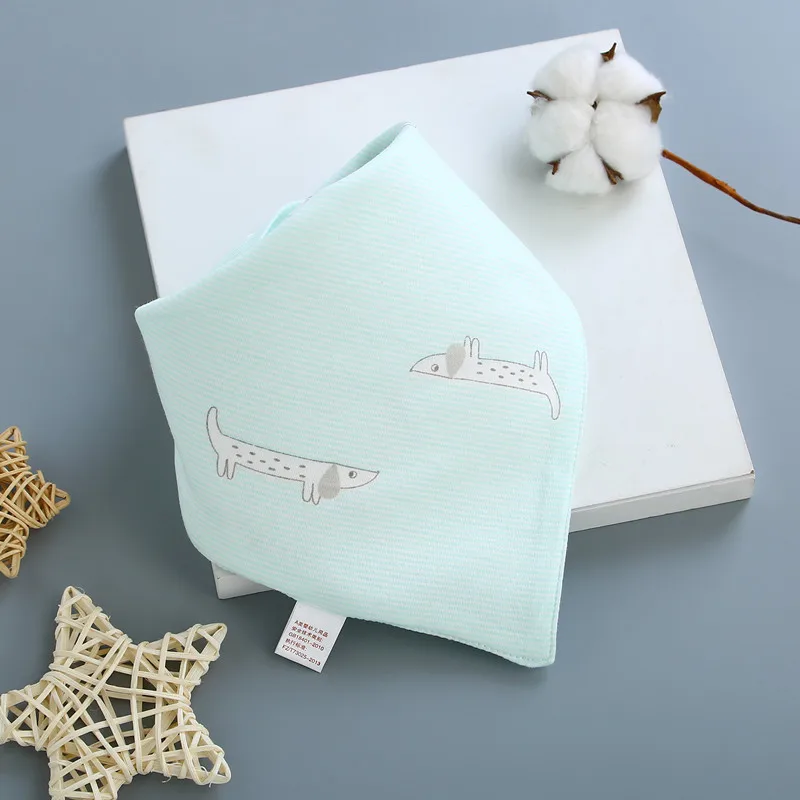 

2ps triangle cotton Baby bibsCartoon Character Animal Print baby bandana bibs dribble bibs flamingo printed newnborn bibs
