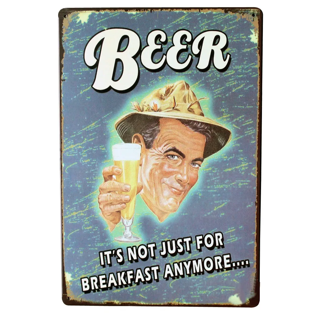 

Beer Home Bar Decor Vintage Metal Tin Signs Pub Cafe Wall Art Decorative Plates Iron Poster 30x20cm Mix Order A779