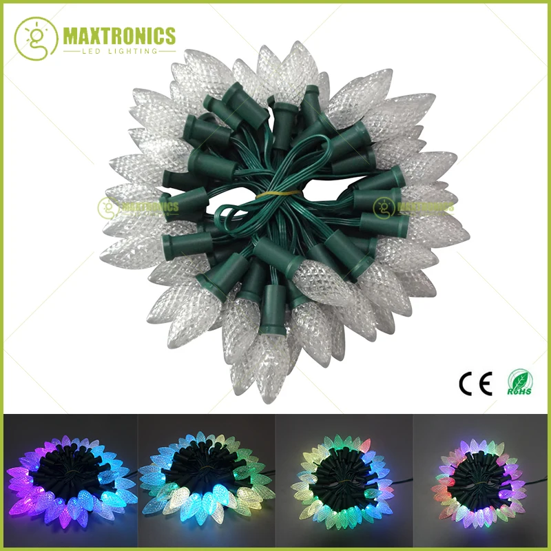 Оптовая цена 500 точек адресуемых RGB C7/C9 DC12V WS2811 Светодиодный Рождественский