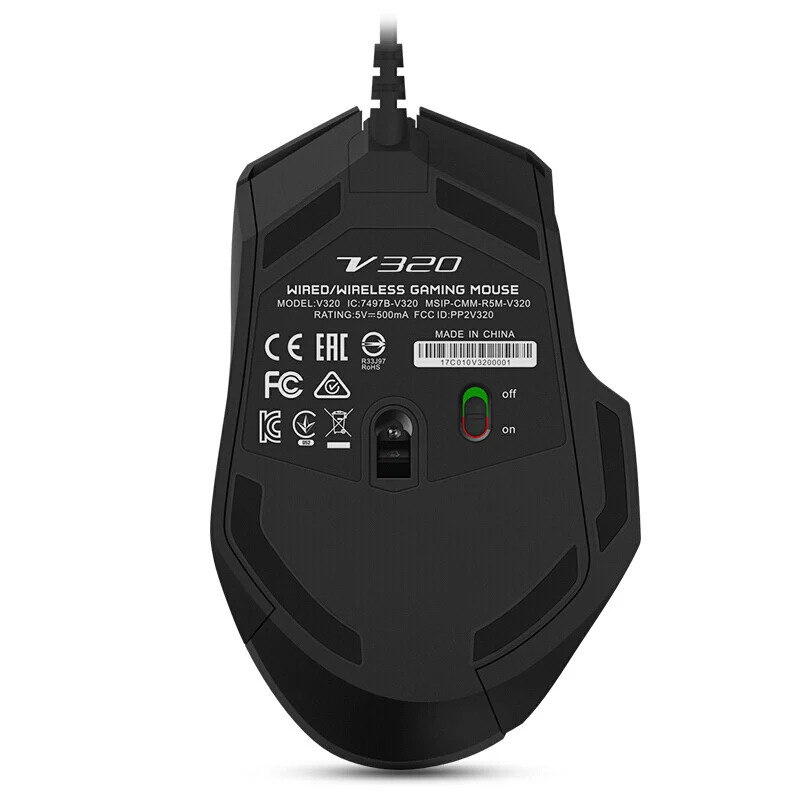 Rapoo V320 оригинальная Двухрежимная игровая мышь 2,4G беспроводная мышь с 5000 dpi 8 кнопками для мыши Gamer PUBG Overwatch