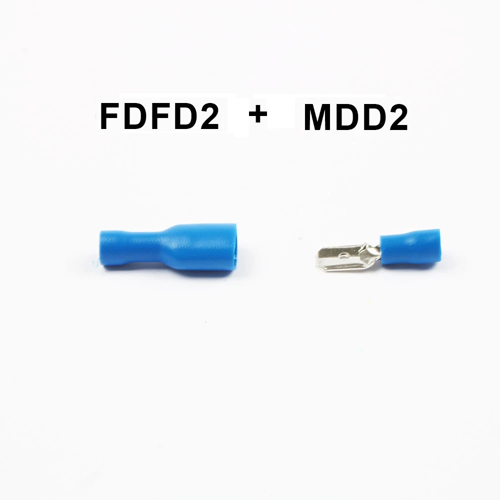 50 пар/компл. 16 10AWG MDD + FDFD 1 25/2/5.5 250 Женский Мужской изолированный Spade Соединительный
