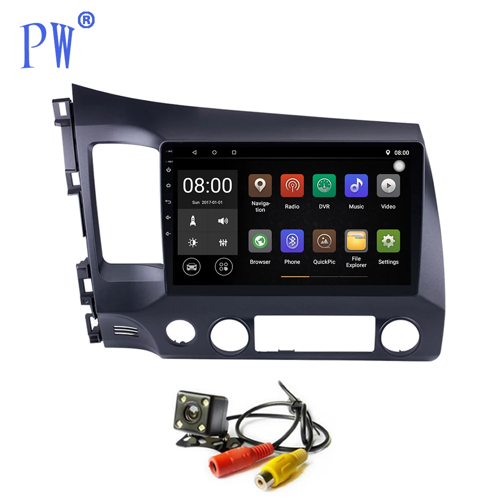 Android 7 1/8 0 автомобильный Радио GPS головное устройство Navi для Honda Civic 2006 2011