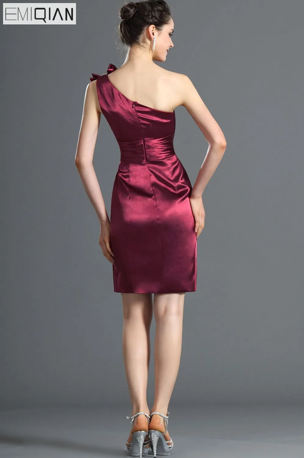 Бесплатная доставка блестящее облегающее свадебное платье на одно плечо длиной