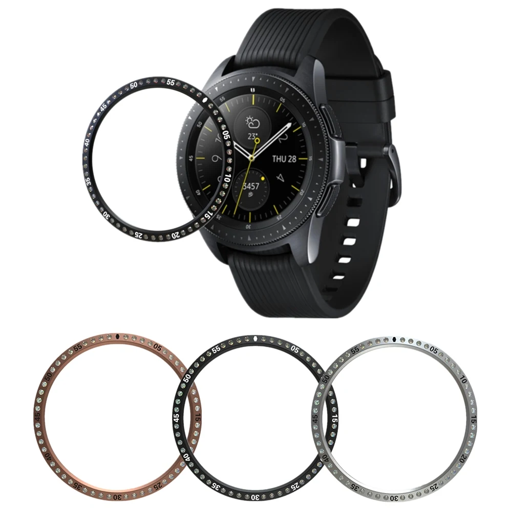 Кольцо из нержавеющей стали Бриллиантовая оправа для samsung Galaxy Watch 46 мм/42 мм/gear S3 клеющаяся крышка защита от царапин аксессуары