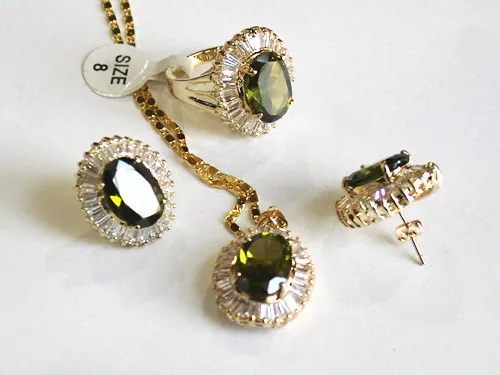 Hot Girls Shop New to lady Flower Jewelry Set jade crystal | Украшения и аксессуары