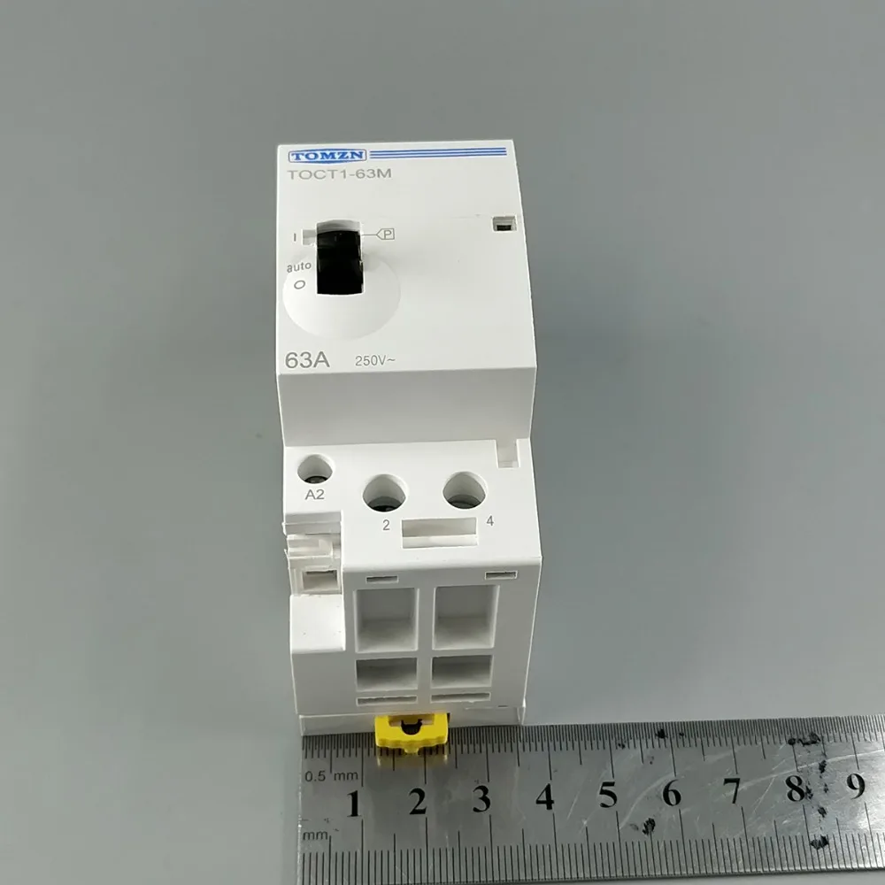 TOCT1 Американская классификация проводов 2р 63A 220 V/230 V 50/60HZ Din rail бытовой ac Контактор В соответствии с стандартом с ручным Управление переключатель 2NO или 1NO 1NC или 2NC