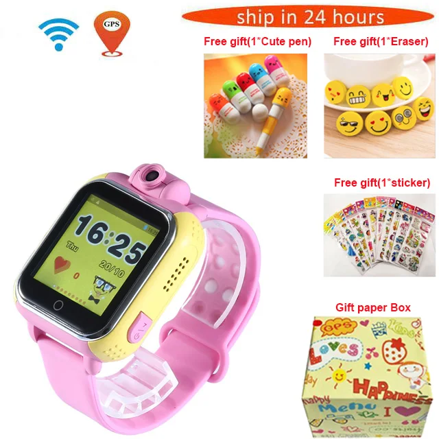 pink package 1 TWOX Смарт часы детские наручные Q730 JM13 3g GPRS gps трекер Smartwatch детские часы с камерой для IOS Android PK Q100 - Цвет: pink package 1