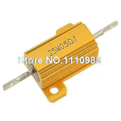 

Резистор с проволочной обмоткой золотистого цвета с алюминиевым корпусом 25 Вт 0,5 Ом 5%