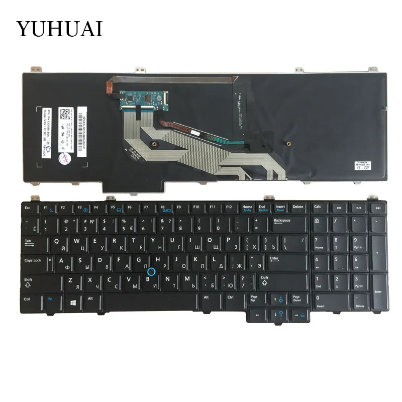 Новая русская клавиатура для ноутбука DELL Latitude 15 5000 E5540 с мышей и черной