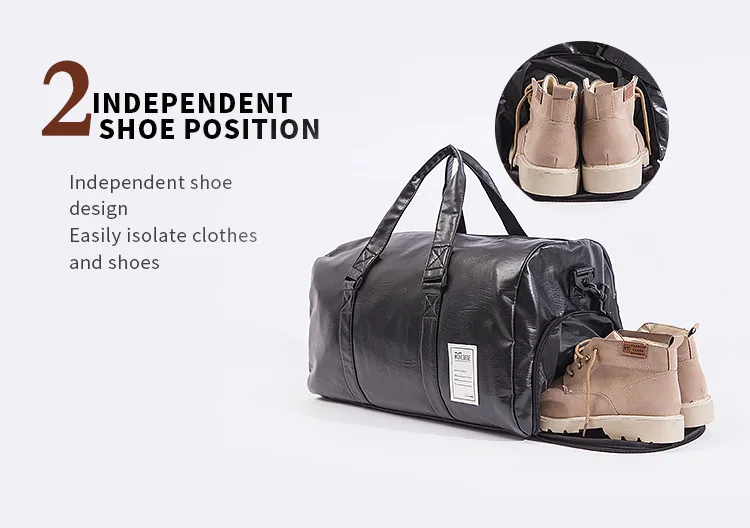 Wobag новая мода большой емкости путешествие на выходные сумка женская из искусственной кожи вещевой мешок Черная Мужская Фитнес Йога сумка