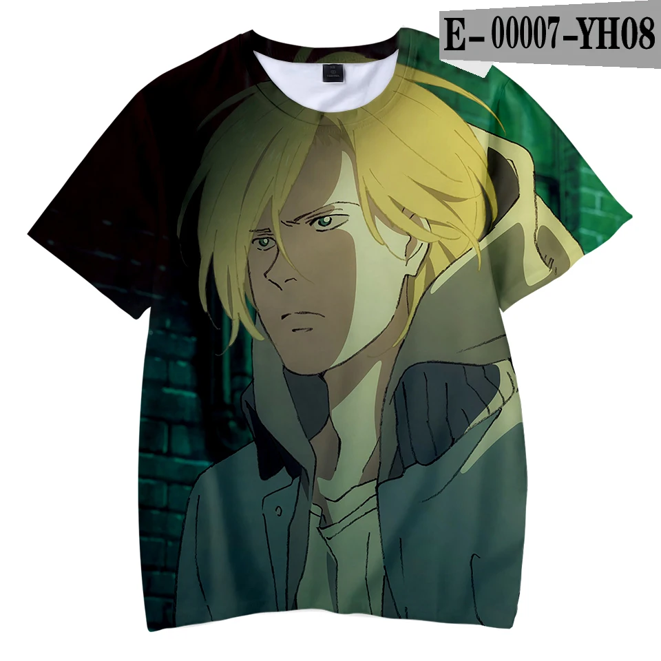 3D NEW 3D BANANA FISH fashion Tshirt Yellow Kpop Casual hot Style Boys and Girls Tshirts trend Summer Anime Soft Kids Tshirt - Цвет: 3D