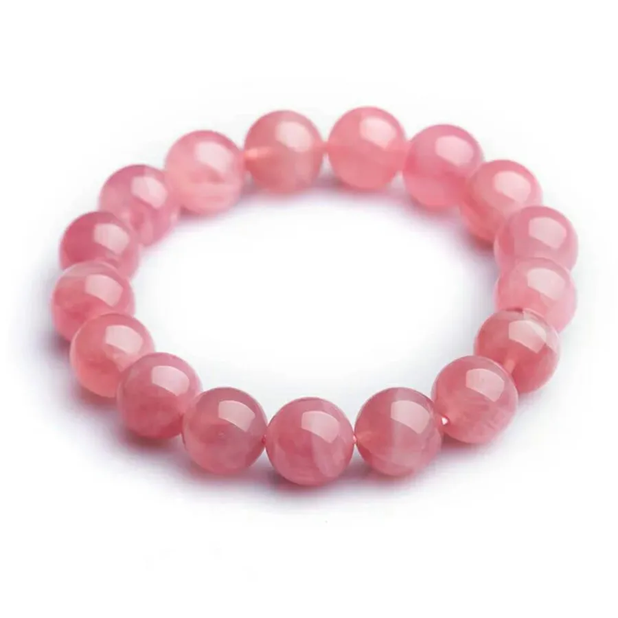 13 мм натуральный розовый кварцевый кристалл женские браслеты растягивающийся