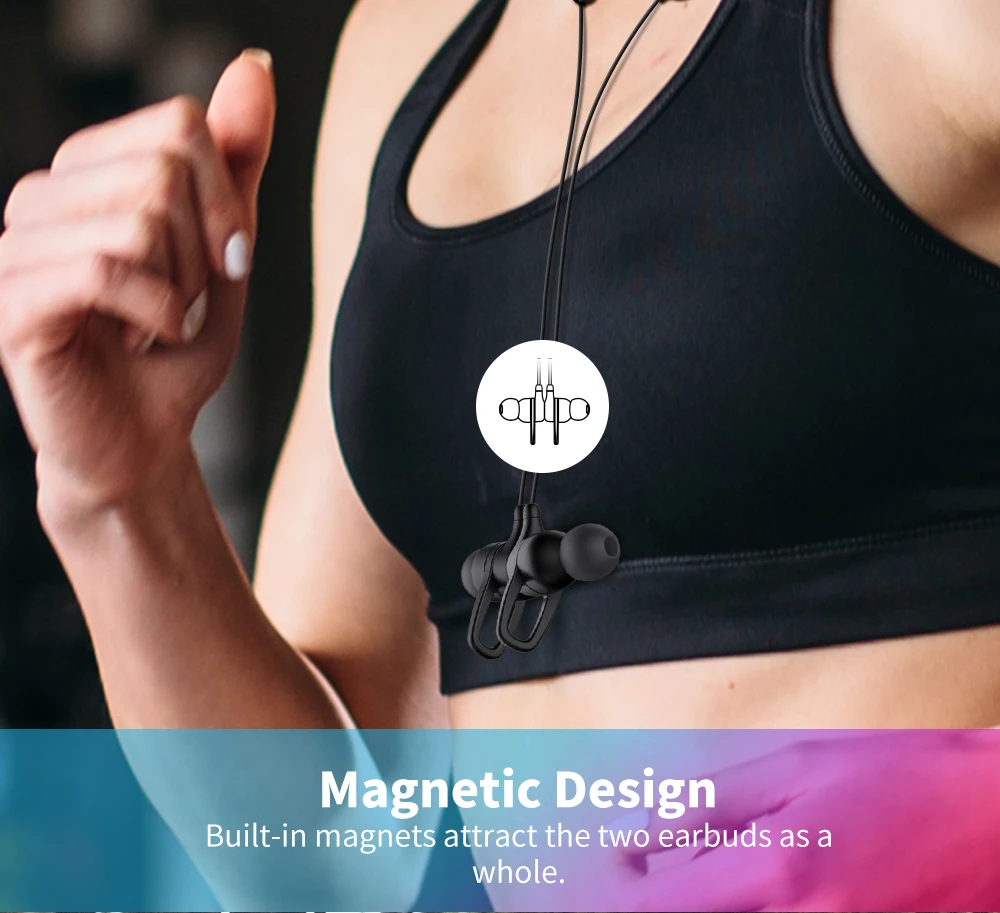 Dacom GH01, магнитные беспроводные Bluetooth наушники, наушники с басами, спортивные наушники с громкой связью для мобильного телефона
