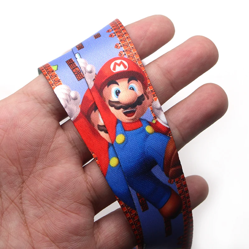 P1987dongmanli Super Mario Bros ремешки для брелка ID карты пропуска спортзала мобильного телефона USB бейдж держатель висячие веревки шнурок
