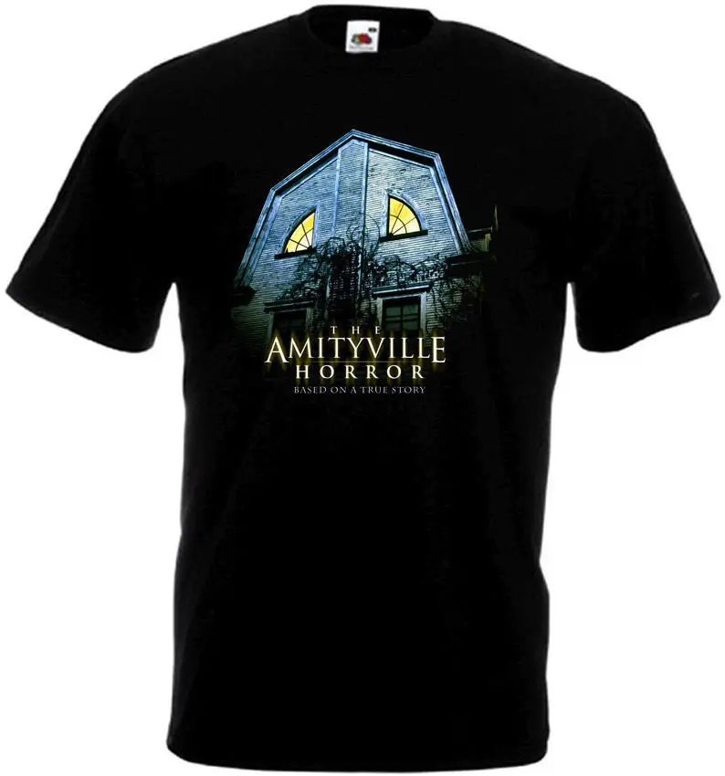 Мужские футболки с постером фильма ужасов Amityville мужские уличные модные 2019