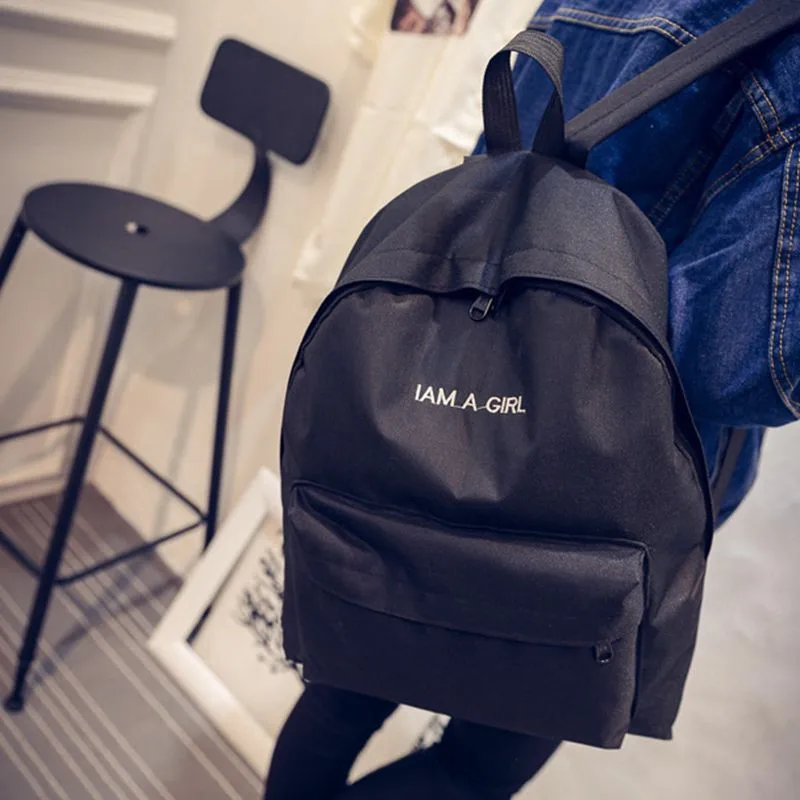 Женский рюкзак для девочек популярный однотонный женщин школьная сумка