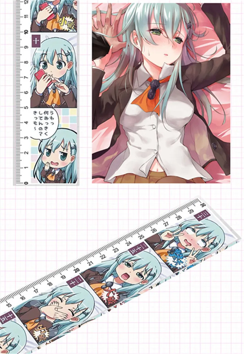 A Аниме Kantai Коллекция Kancolle Premium Suzuya Dakimakura Fubuki Dakimakura измерительная линейка Хэллоуин косплей линейка - Цвет: A