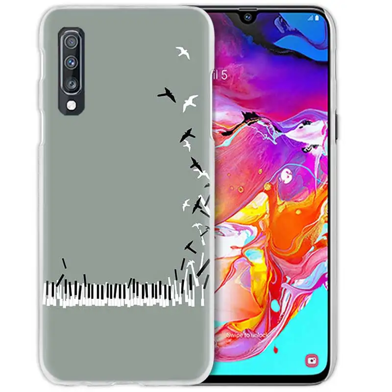 09 Чехол I Love Piano Music для samsung Galaxy A50 A70 A20e A40 A30 A20 A10 A8 A6 Plus A9 A7 жесткий прозрачный чехол для телефона из поликарбоната - Цвет: 09