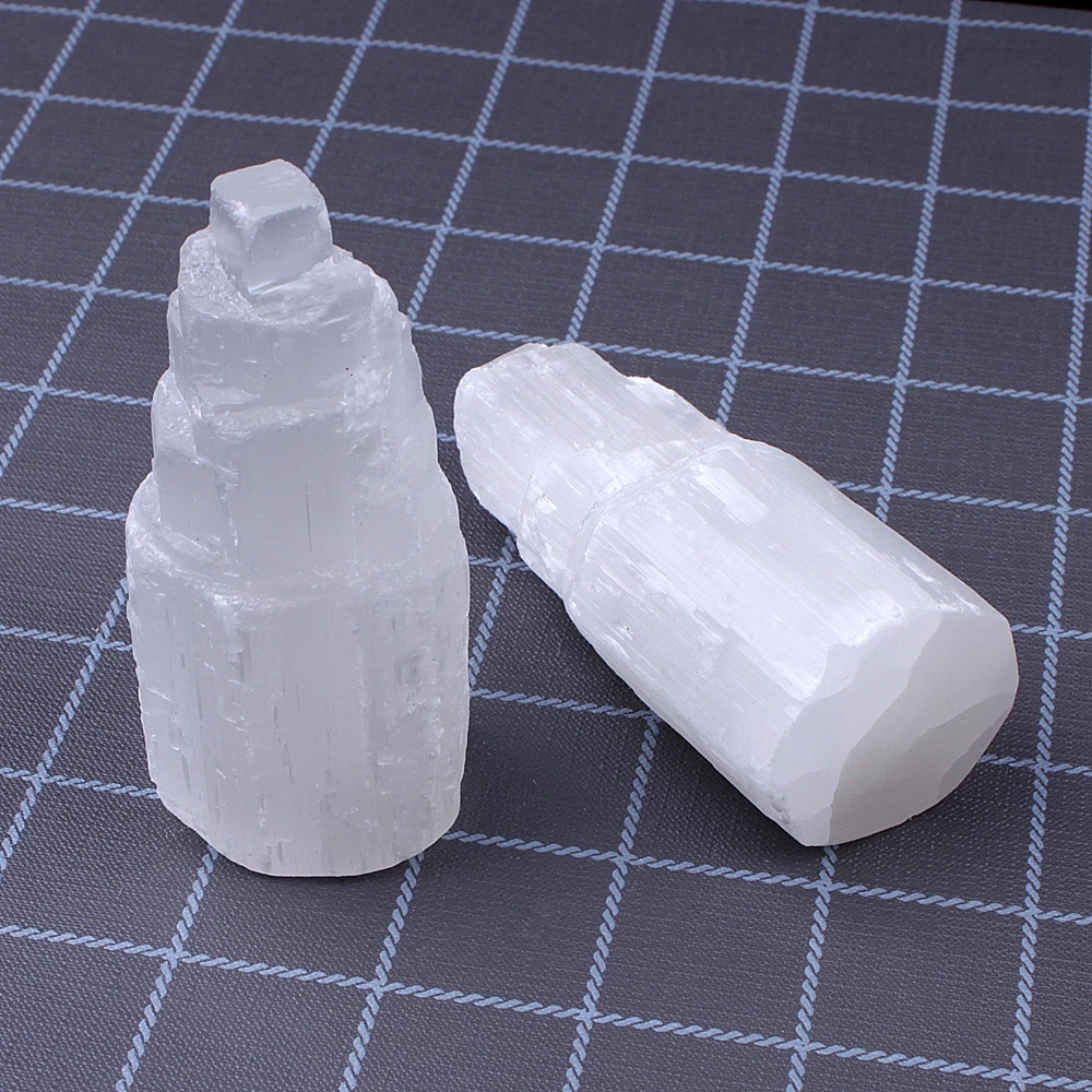 1 шт. Selenite 100 мм украшение из Белого Гипса небоскреб замок башни гипсовый Кристал острый 240-350 г