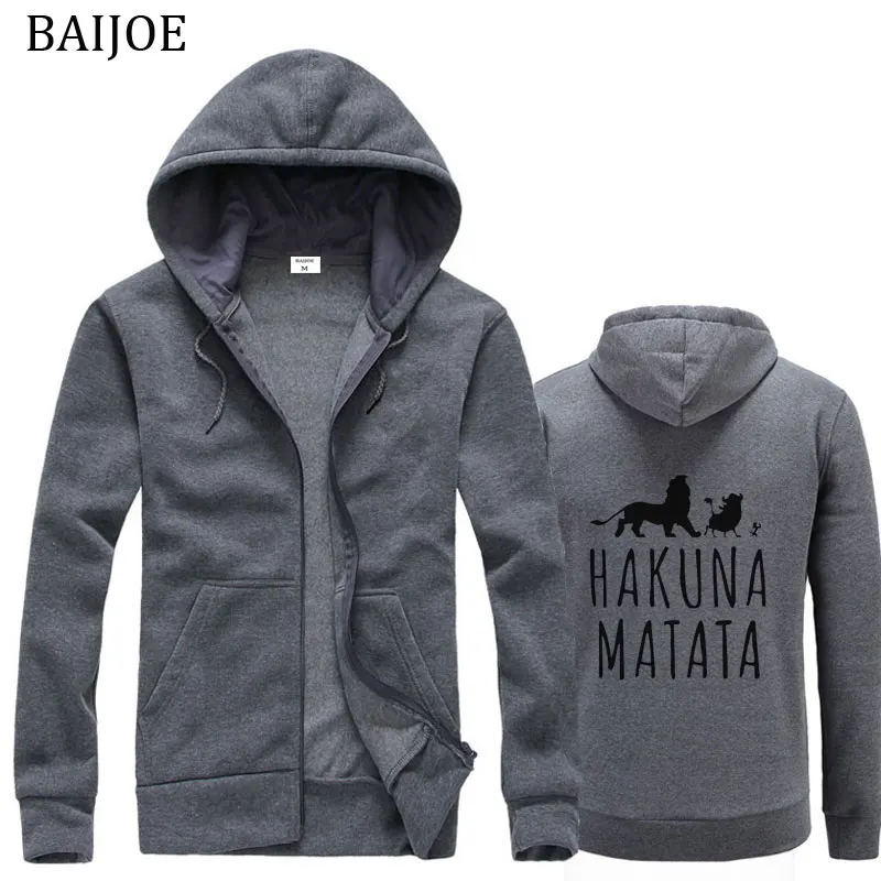 BAIJOE новые Hakuna Matata мужские толстовки свитшоты худи в стиле хип хоп осенне зимние