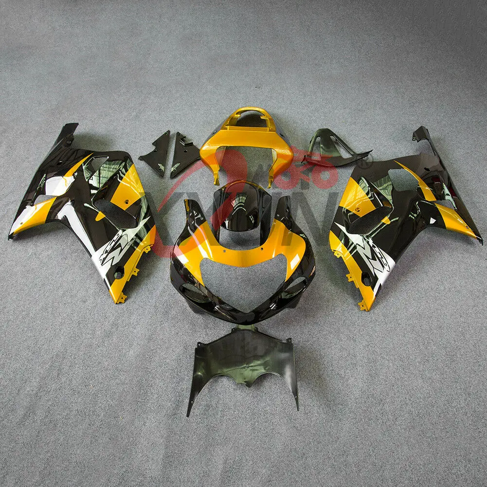 GSXR600 GSXR750 комплект обтекателей для мотоциклов Suzuki GSXR 600 750 GSX-R 2001 2002 2003 золотой