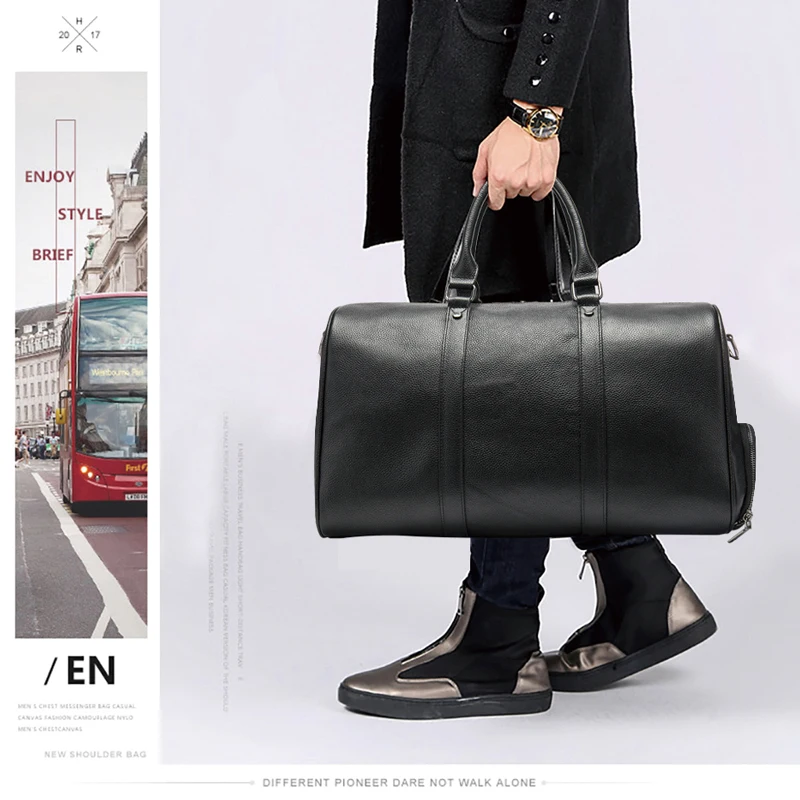 WESTAL кожаная мужская большая вещевая сумка для багажа Чемоданы путешествий с