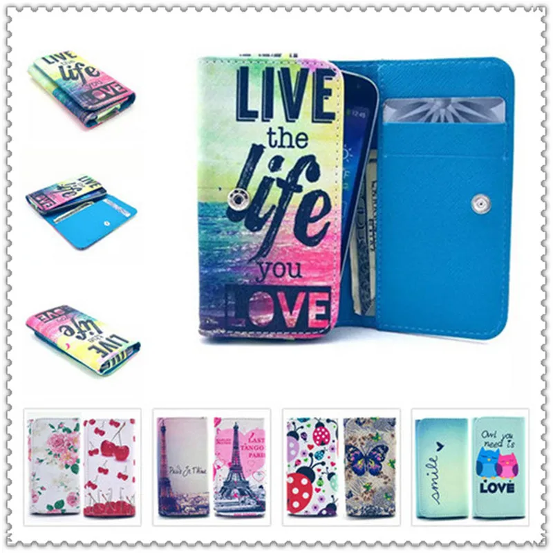 2016 Hot Sale PU Leather Protection Phone Case With 20 Painting And Card Wallet For Celkon Campus Colors A42 Pro |