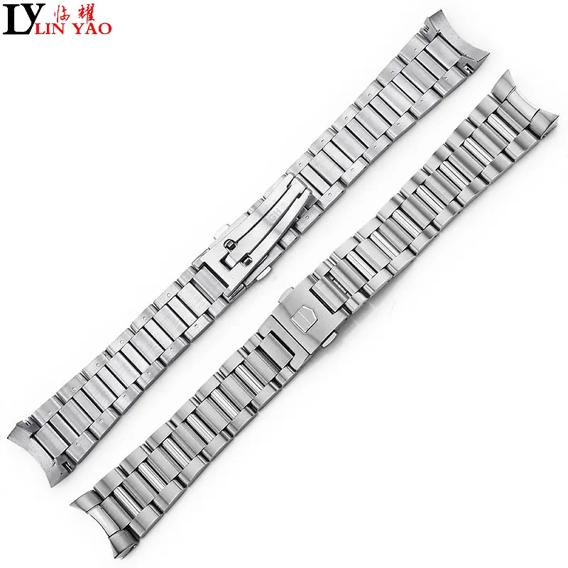 Браслет из нержавеющей стали с гибким концом для часов 22 мм подходит брендовых