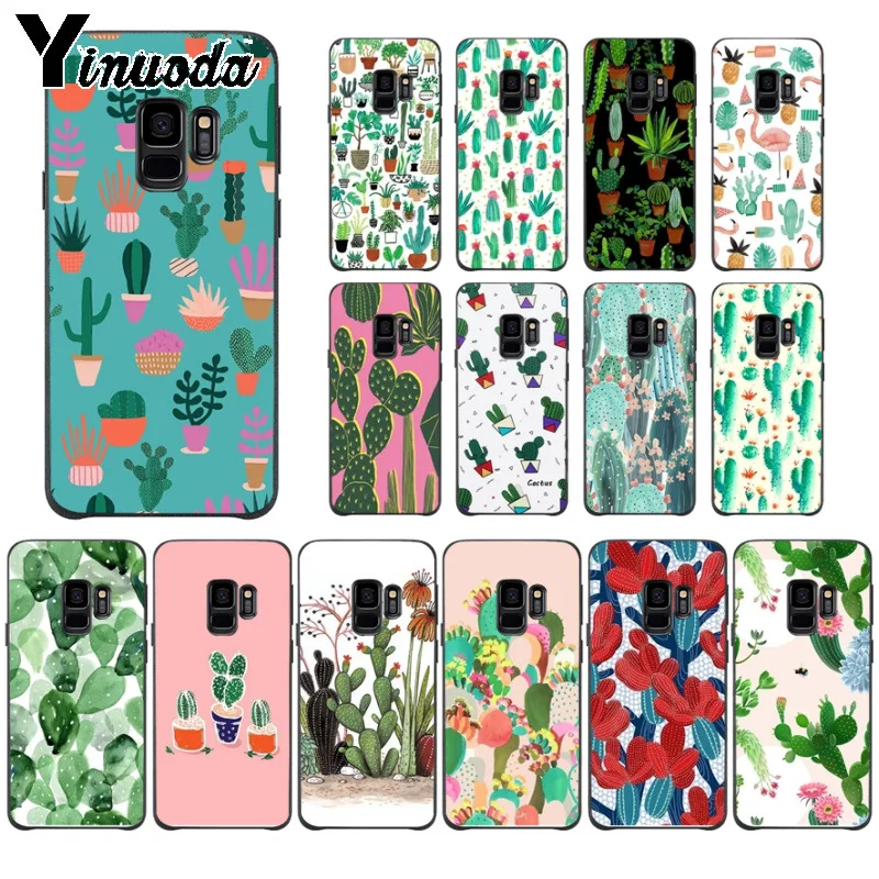 Роскошный чехол для телефона Yinuoda green cactus plant уникальный дизайн чехлы Samsung Galaxy s9 s8