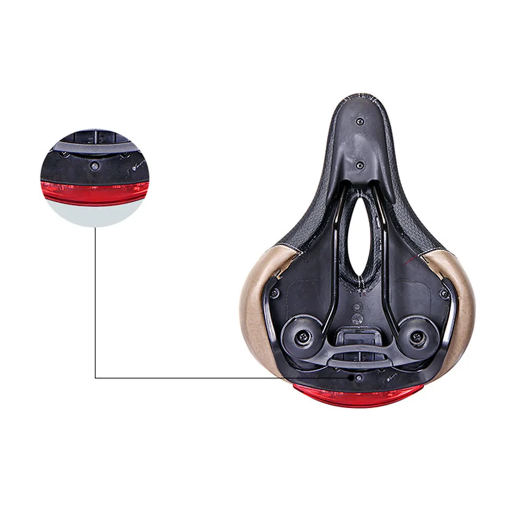 Подушка Спортивная велосипедная с хвостовым светом утолщенная седло