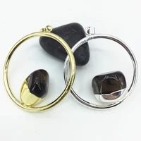 charms round pendant silver color gold color natural crystal stone inlay women statement high quality jewelry b3075