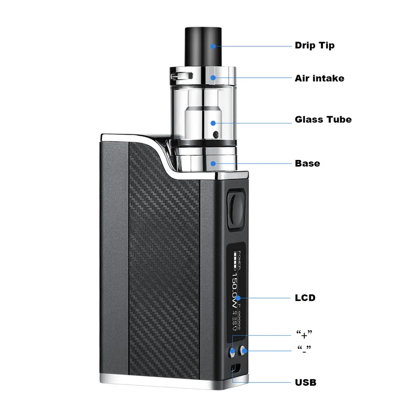 Benecig 150 Вт электронная сигарета испаритель 1500 мАч батарея Vape мод с атомайзером