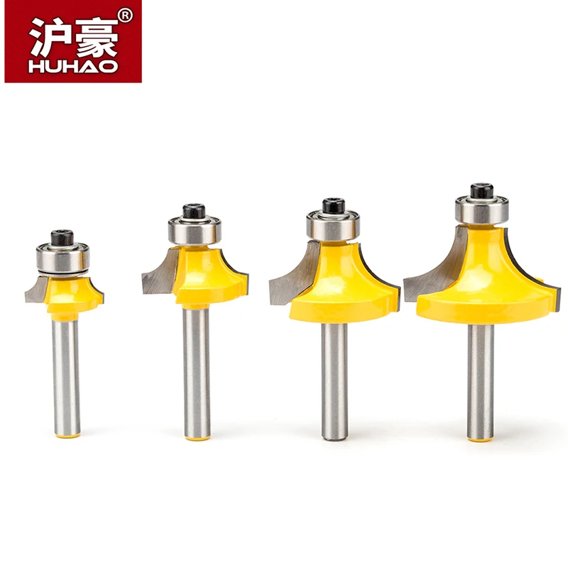 HUHAO 1 Комплект фрез с круглой обмоткой для дерева 2 концевых фрезы подшипником
