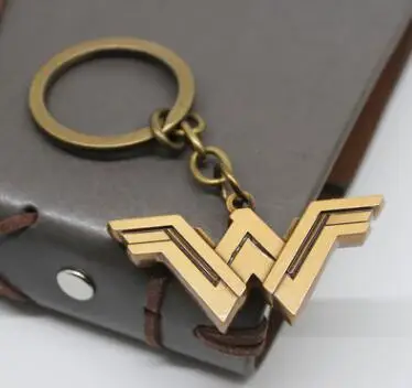 Marvel wonder woman logo cos брелок ожерелье модный индивидуальный ключ цепочка Ювелирные изделия Chaveiros Llaveros сувениры подарки - Цвет: 1