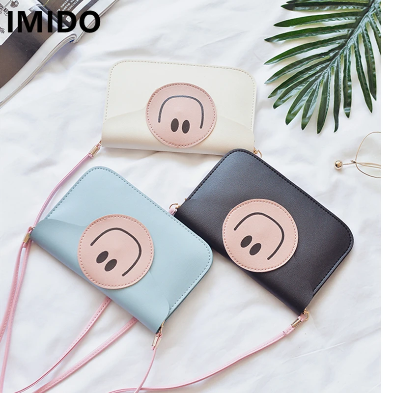 IMIDO 2019 летняя Новинка брендовая модная дикая улыбка маленькое плечо японский и