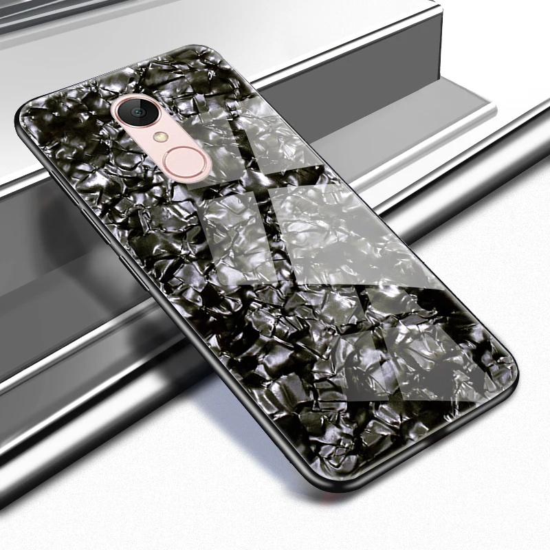 For Xiaomi Redmi 5 Plus Case Luxury Shockproof Tempered Glass Hard Back Cover Soft Frame Silicone Casing for | Мобильные телефоны и