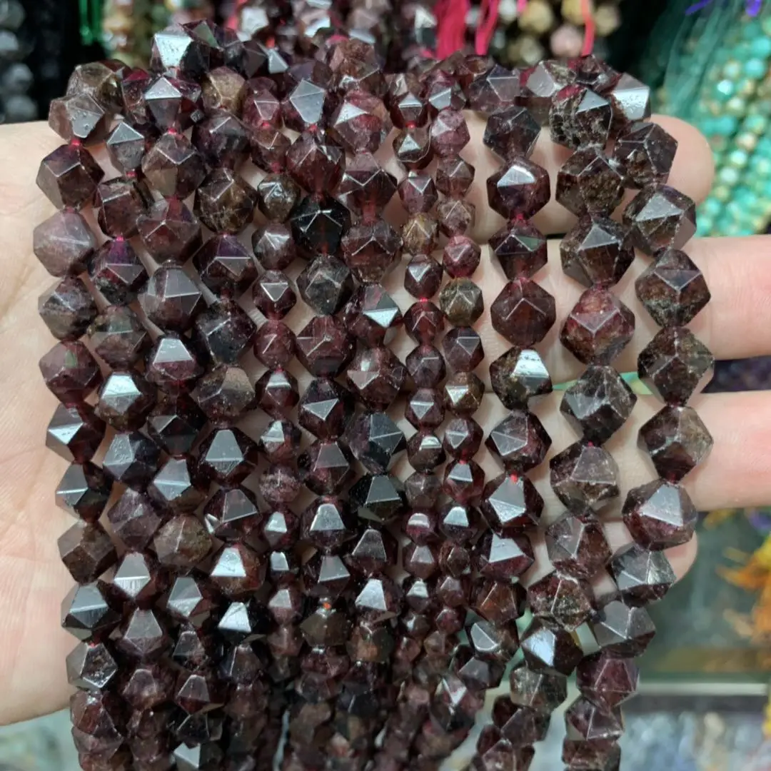 

natural garnet beads natural stone beads DIY loose beads for jewelry making strand 15" wholesale !