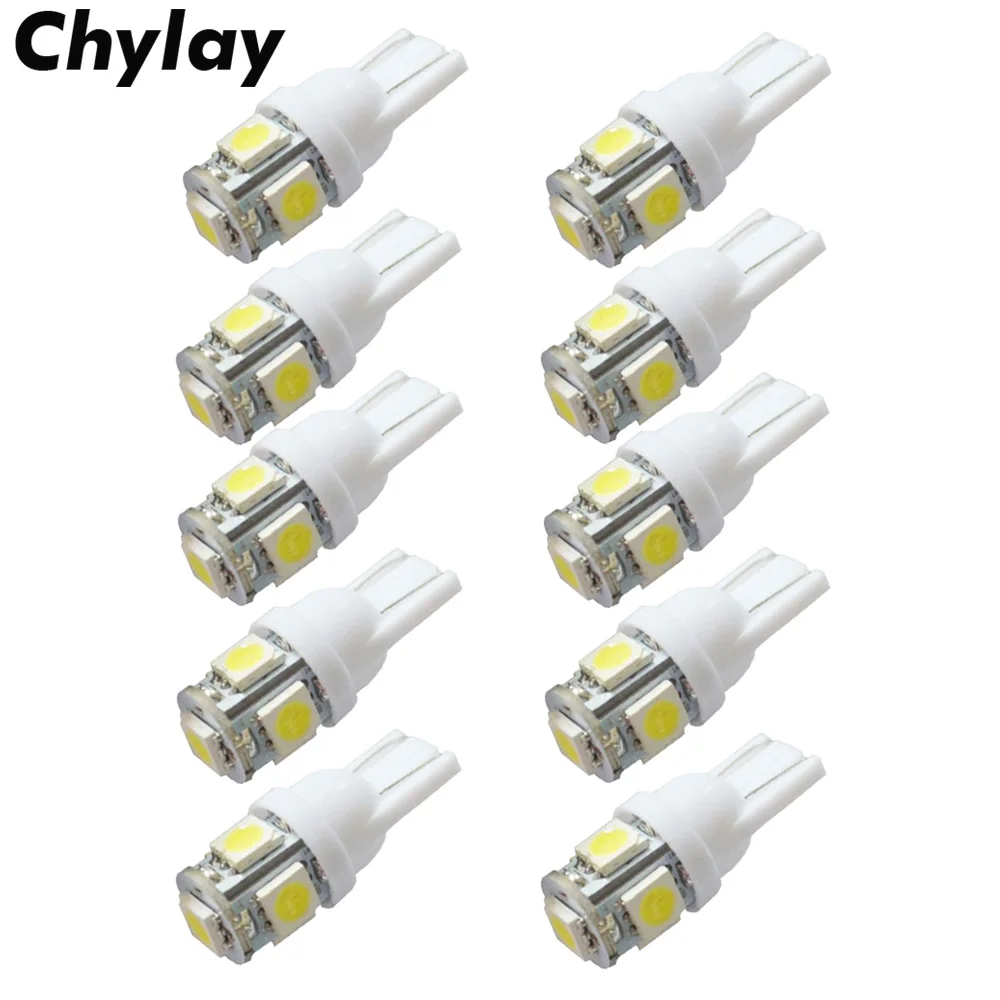 10 шт. T10 W5W Led 194 168 t10 5050 Автомобильная светодиодная лампа для парковки авто