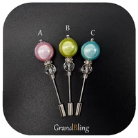 fantastic illusion beads brooch pinshijab pins 3colors available for ladys dresscoatsweaterhat etc