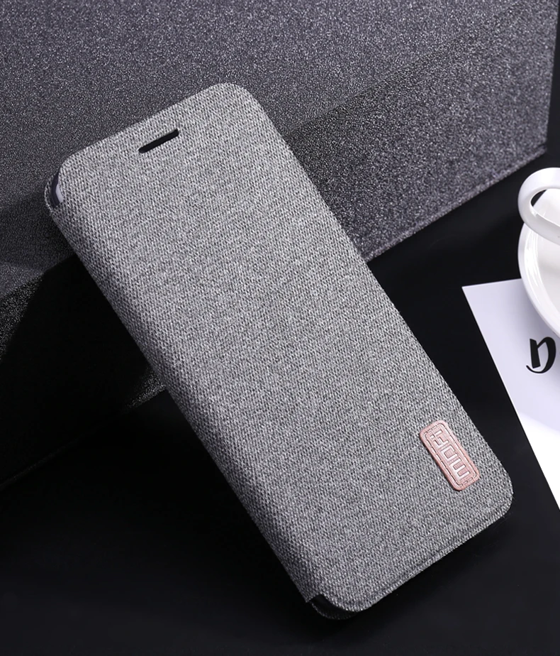 Чехол для redmi note 7, чехол MOFI для Xiaomi redmi note 7, тканевый флип-чехол для redmi note 7, полный Чехол, флип-чехол с подставкой, матовый чехол