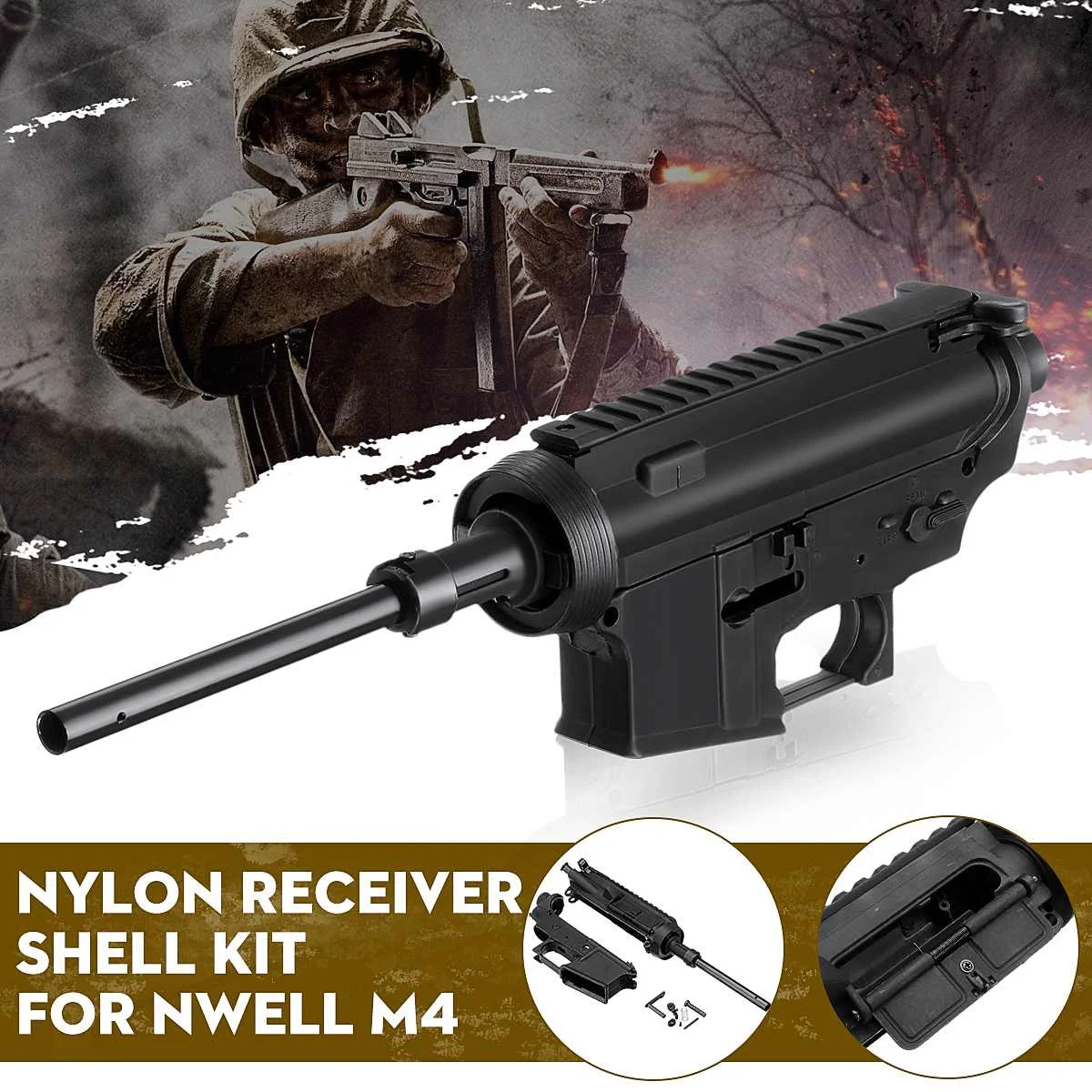 Черный нейлоновый приемник оболочки комплект для Nwell M4 гелевый шар для бластера игрушки аксессуары