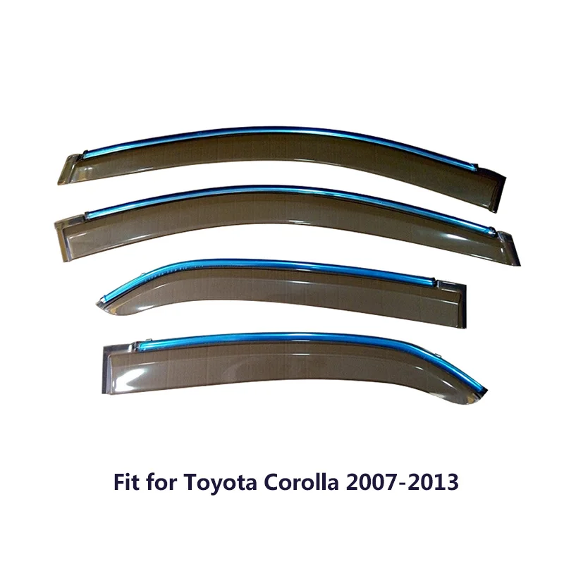 Corolla 2007-2013 BOOMBLOCK автомобильный чехол, козырек для окон, защита от солнца, дождя, ветра, отражающий тент, щит ABS для Toyota Corolla 2007 2008 2009 2010 2011 2012 2013 - Цвет: Corolla 2007-2013