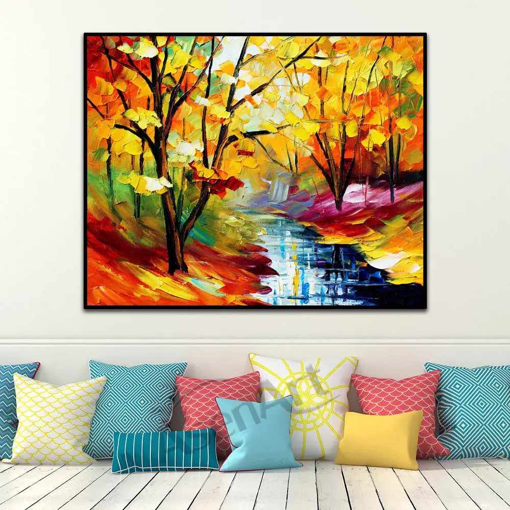 lighthouse seascape forest Landscape Print Canvas Modern oil Painting poster Wall Art Picture for Living Room Bedroom home Decor | Дом и сад