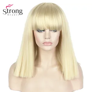 Парик из синтетических волос средней длины