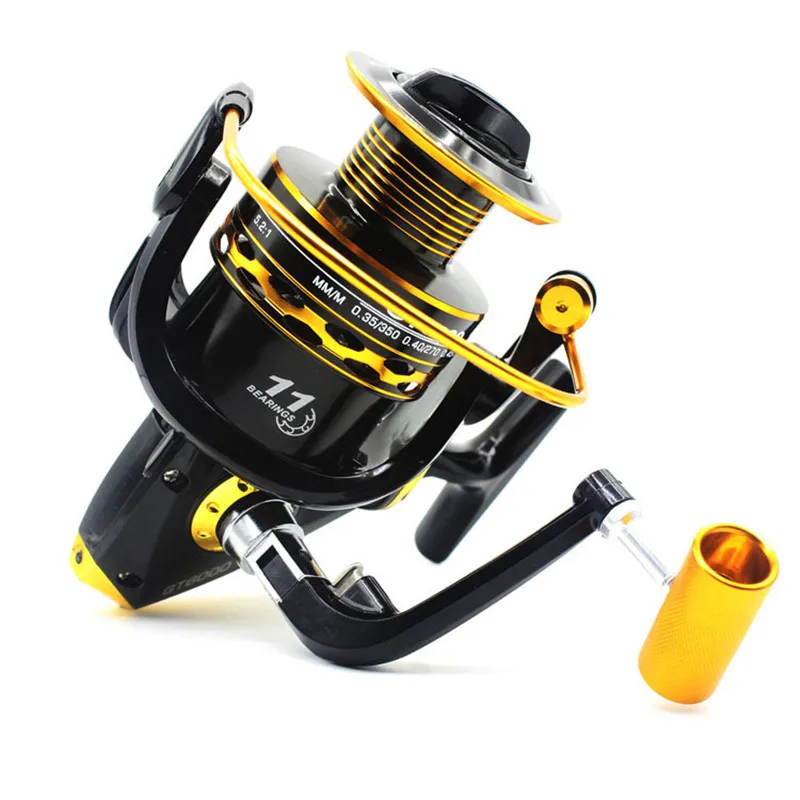 Рыболовная катушка для спиннинга цельнометаллическая 11 шарикоподшипников