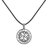 viking solar amulet pendant necklace alatyr star slavic jewelry sun symbol talisman pendant germanic pagan men necklace