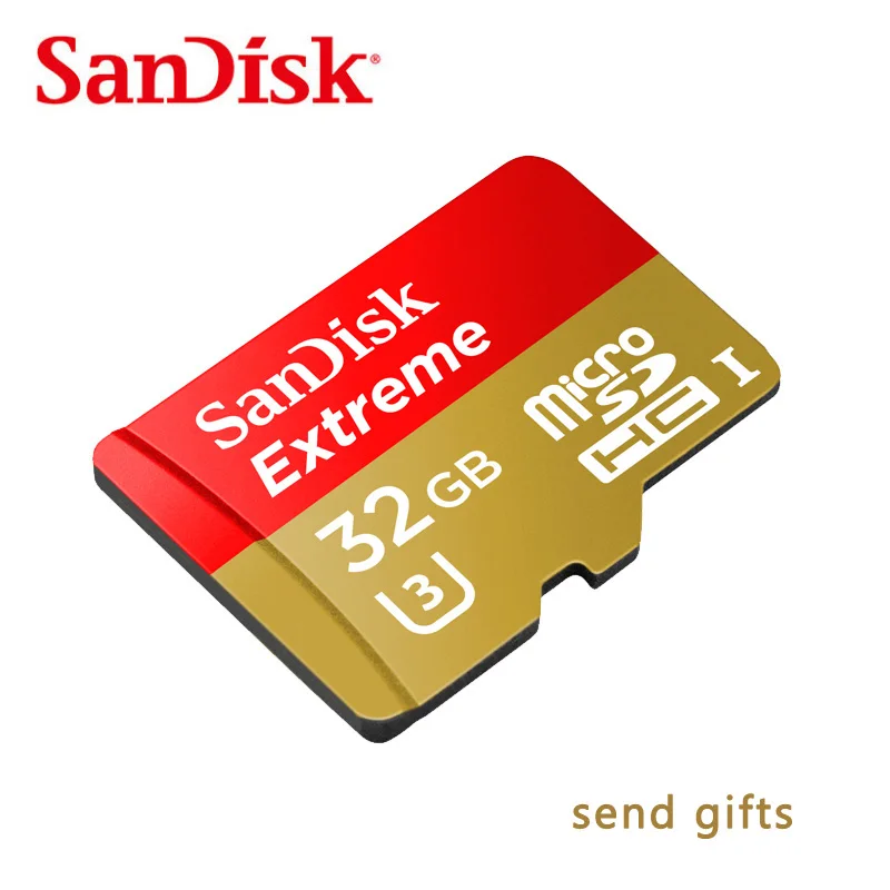 Карты памяти Бесплатная доставка SanDisk Original Extreme microSD UHS-I micro SDXC Class10 U3 100 МБ/с. 32 ГБ 64 TF