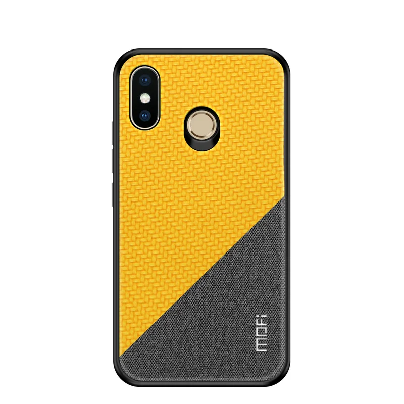 Mofi углеродное волокно Ткань смешанные цвета PC чехол Xiaomi Redmi Note 6 Pro Жесткий мягкий